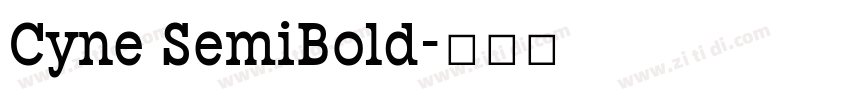 Cyne SemiBold字体转换